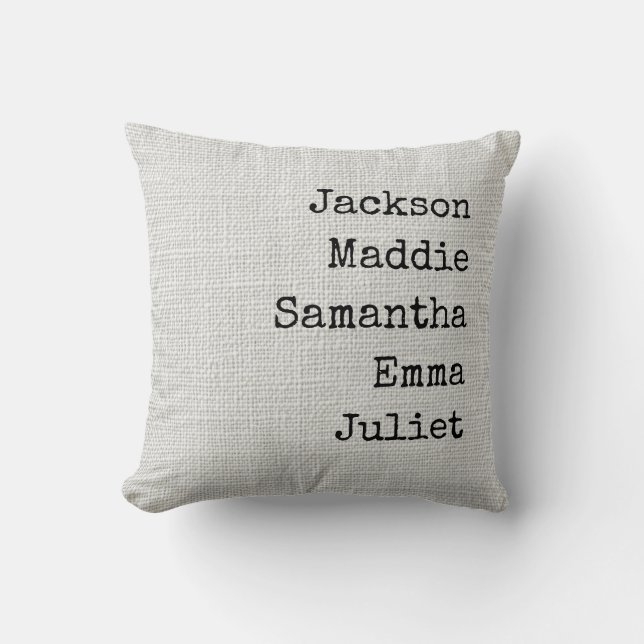 Almofada Personalized Grandma & Mom Throw Pillow Custom (Frente)