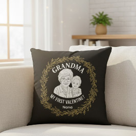 Almofada Personalized "Grandma" Photo Collage Design with F