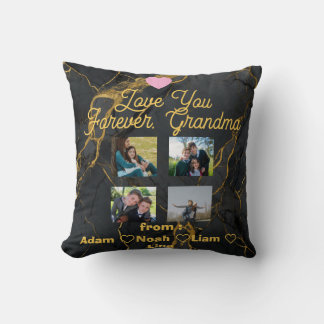 Almofada Personalized Grandma with Kids Throw Pillow 2026