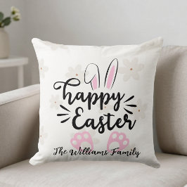 Almofada Personalized Happy Easter Throw Pillow