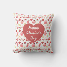 Almofada Personalized Happy Valentine’s Day Throw Pillow