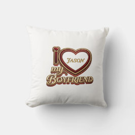 Almofada Personalized I Love My Boyfriend Custom Name