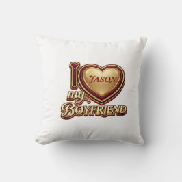 Almofada Personalized I Love My Boyfriend Custom Name
