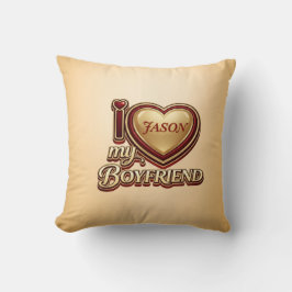 Almofada Personalized I Love My Boyfriend Custom Name