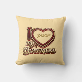 Almofada Personalized I Love My Boyfriend Custom Name