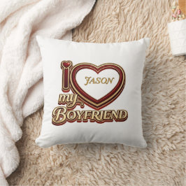 Almofada Personalized I Love My Boyfriend Custom Name