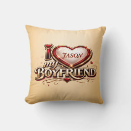 Almofada Personalized I Love My Boyfriend Custom Name