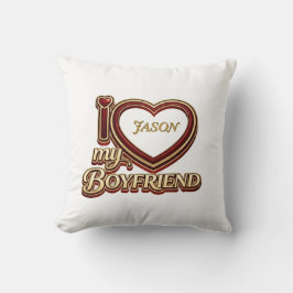 Almofada Personalized I Love My Boyfriend Custom Name