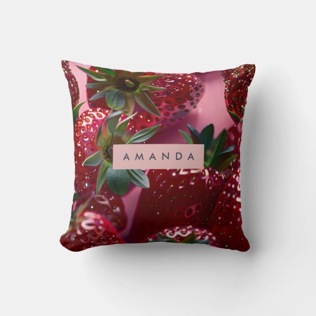 Almofada Personalized Juicy Strawberry Bliss (Frente)