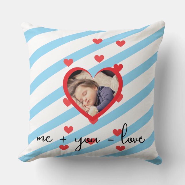 Almofada Personalized Kid Photo  – Me + You = Love (Frente)
