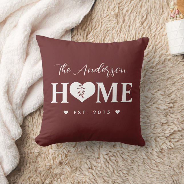 Almofada Personalized Name Greyish Red HOME  (Cobertor)