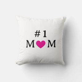 Almofada Personalized Number One Mom Throw Pillow