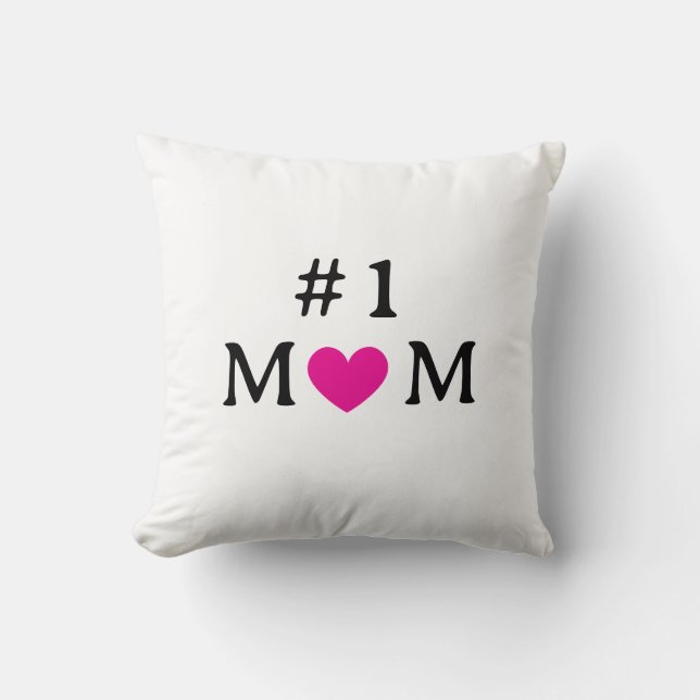 Almofada Personalized Number One Mom Throw Pillow (Frente)