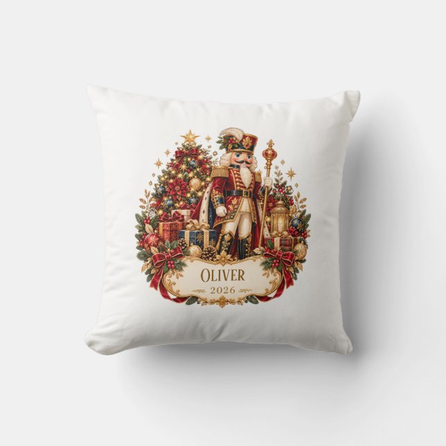Almofada Personalized Nutcracker Christmas Blanket with Nam (Frente)