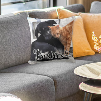 Almofada Personalized Pet Besties Throw Pillow