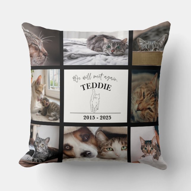 Almofada Personalized Pet Memorial Photo (Frente)