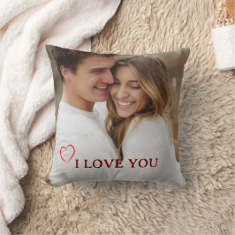 Almofada Personalized Photo Valentine's Day Throw Pillow
