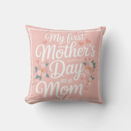 Almofada Personalized Pink Floral First Mother's Day 