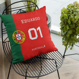 Almofada Personalized Portugal Soccer Fan Gear - Custom Nam