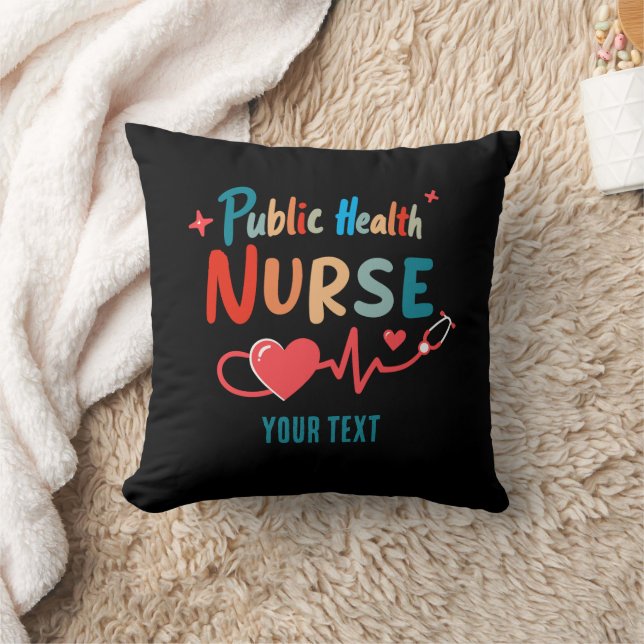 Almofada Personalized Public health nurse RN gifts (Cobertor)