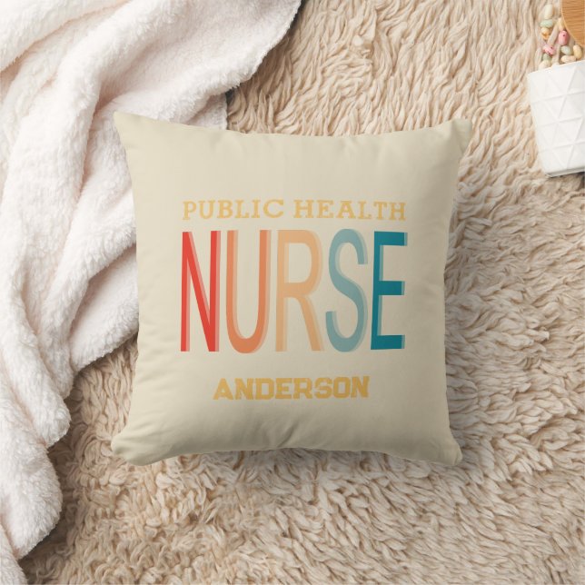 Almofada Personalized Public health nurse RN gifts (Cobertor)