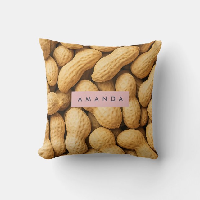 Almofada Personalized Rustic Peanut Snack Design (Frente)