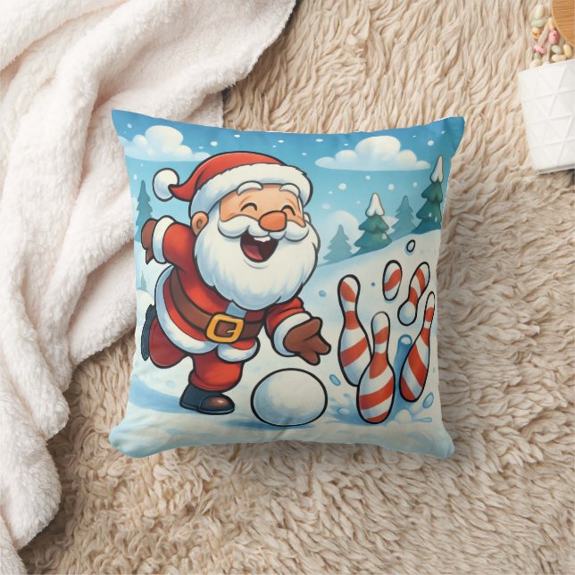 Almofada Personalized Striking Santa Bowling  (Cobertor)