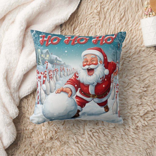 Almofada Personalized Striking Santa Bowling  (Cobertor)