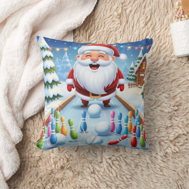 Almofada Personalized Striking Santa Bowling  (Cobertor)