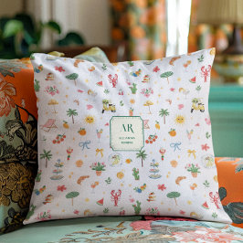 Almofada Personalized Summer Watercolor Monogram
