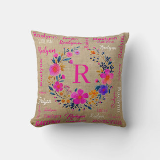 Almofada Personalized Throw Pillow Add Your Name 
