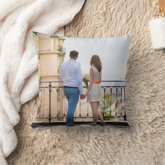 Almofada Personalized Two Photo Throw Pillow