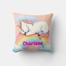Almofada Personalized Unicorn Gift, Watercolors,