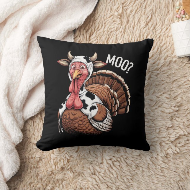 Almofada Peru Moo Engraçado Dia de Ação de Graças  (Cobertor)