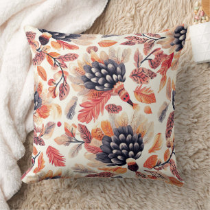 Almofada Perus de Outono Vibrantes – Aquarela Caprichosa