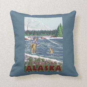 Almofada Pescador da mosca - Fairbanks, Alaska