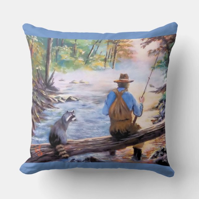 Almofada Pescador lança Travesseiro decorativo (Frente)