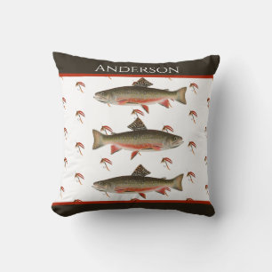 Almofada Pescadores monogramados com redes de arrasto de pa