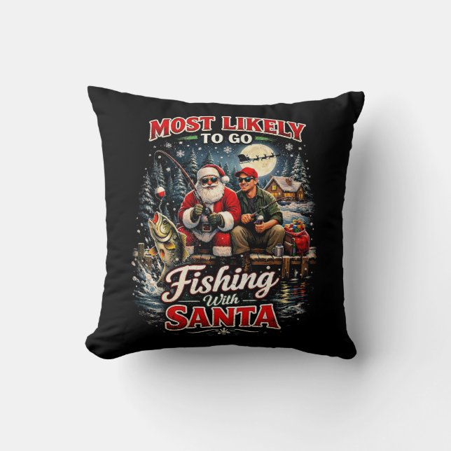Almofada Pescando com Papai Noel (Frente)