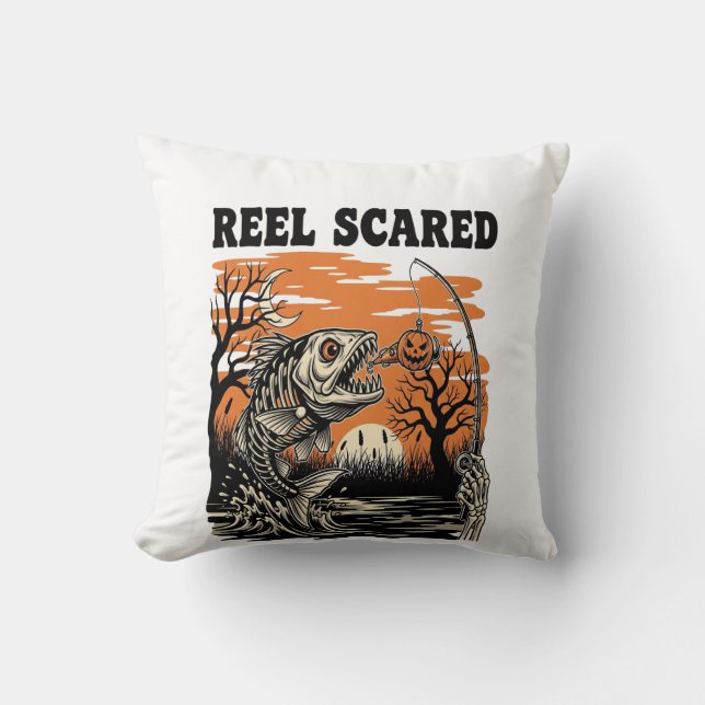 Almofada Pescaria de Crianças no Halloween (Frente)