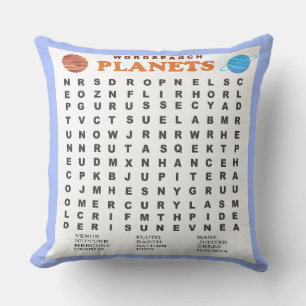 Almofada Pesquisa de Palavras Planetas