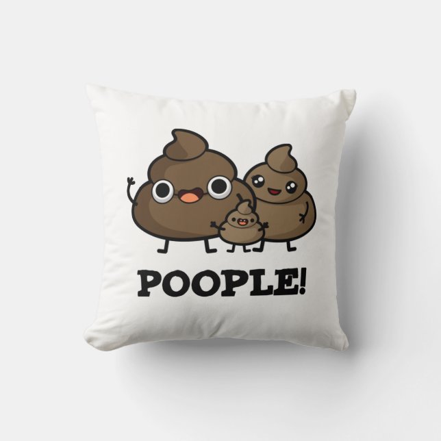 Almofada Pessoas Engraçadas Pessoas de Poop (Frente)