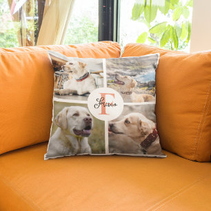 Almofada Pet 4 Photo Collname Dog Monograma