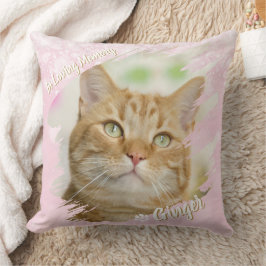 Almofada Pet Brush Stroke Custom Photo Memorial Keepsake