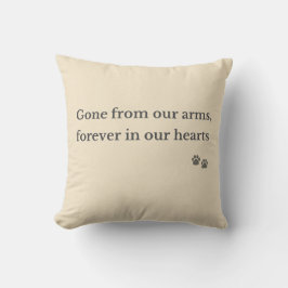 Almofada Pet Memorial Pillow – Forever in Our Hearts