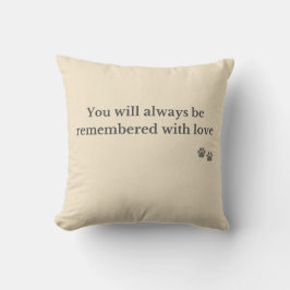 Almofada Pet Memorial Pillow – Remembered with Love
