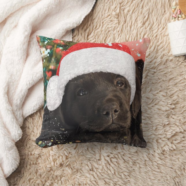 Almofada Pet Photo Personalized Dog Lover Feliz Natal (Cobertor)