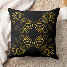 Almofada pétala da flor da linha ouro