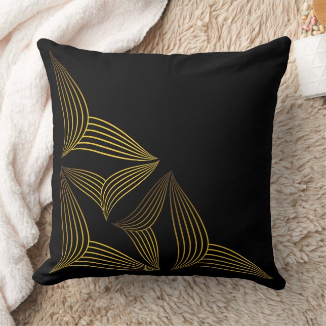 Almofada pétala da flor da linha ouro (Cobertor)