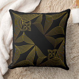 Almofada pétala da flor da linha ouro